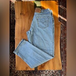 Vintage 535 Levi’s Euro Fit Wide Leg Jeans in Light Wash